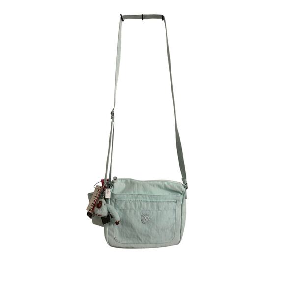 Kipling Handbags - NWT Kipling Alvar Mint Crossbody Nylon‎ Organizer Purse Monkey Keychain wallet